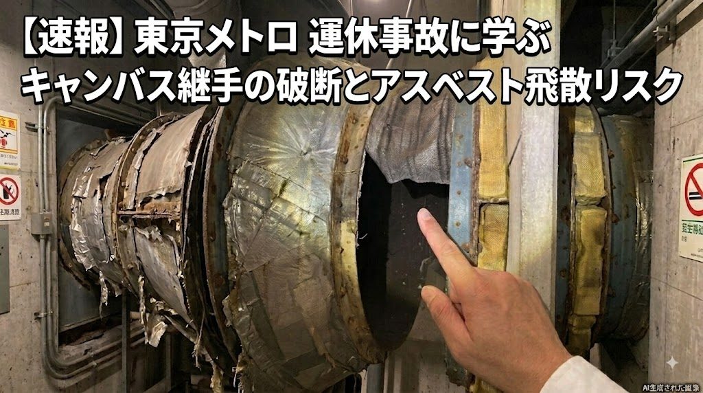 【速報】東京メトロ運休事故に学ぶ――キャンバス継手の破断とアスベスト飛散リスク
