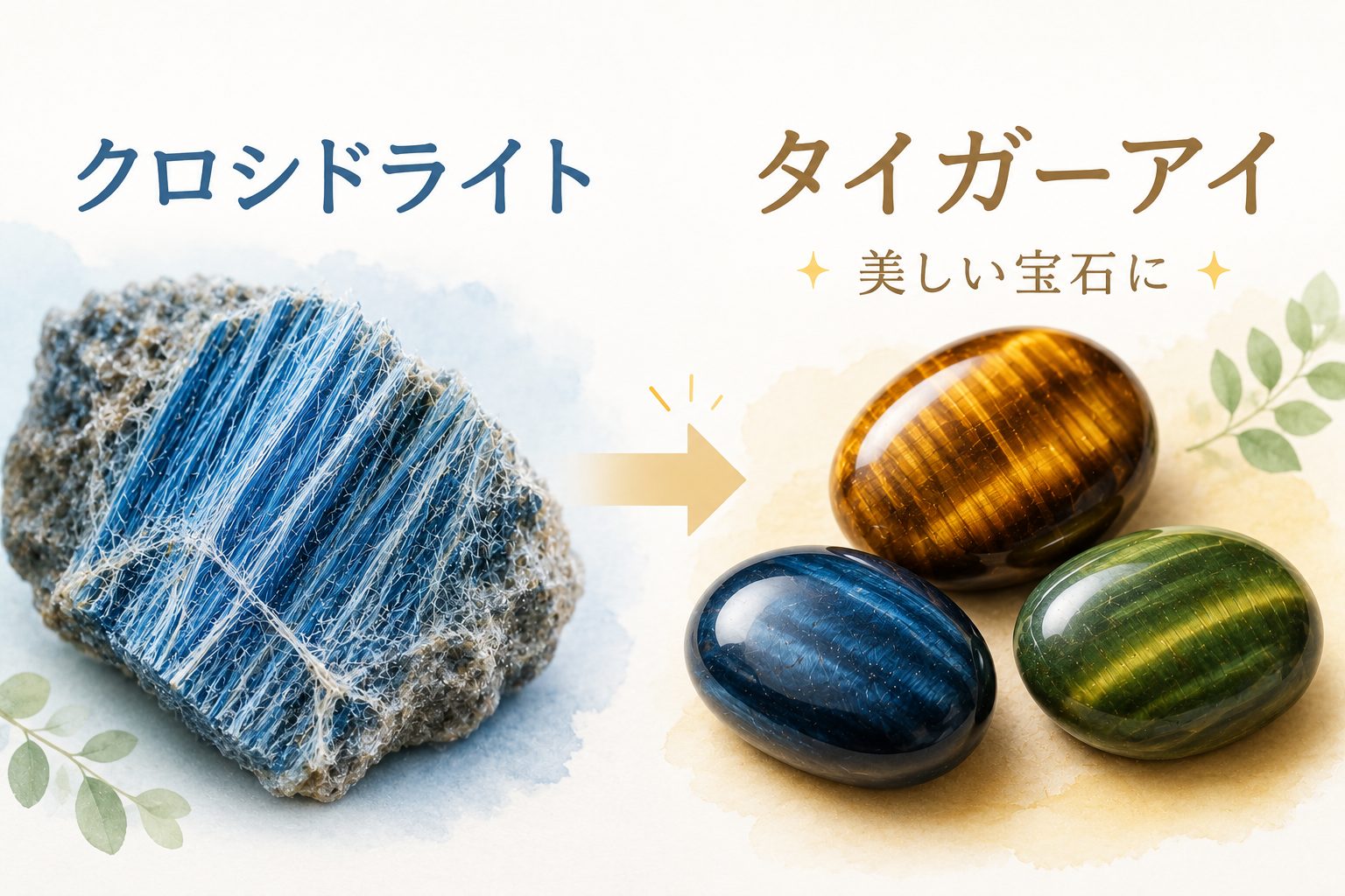 クロシドライトとタイガーアイの関係性 