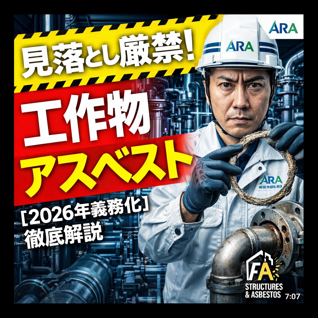 【2026年法改正対応】見落とし厳禁！「工作物」のアスベスト調査、実務の落とし穴とは？