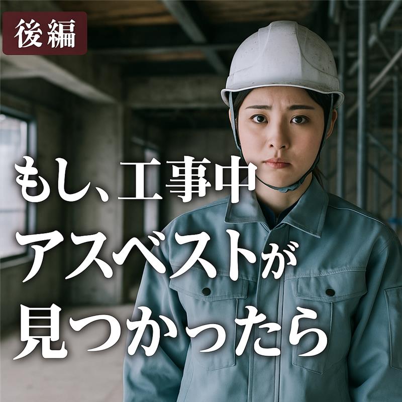 【後編】もし、工事中にアスベストが見つかったら― 現場が止まり、報告義務が発生し、責任が問われる ―